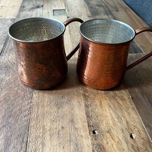 Williams Sonoma Copper Mugs